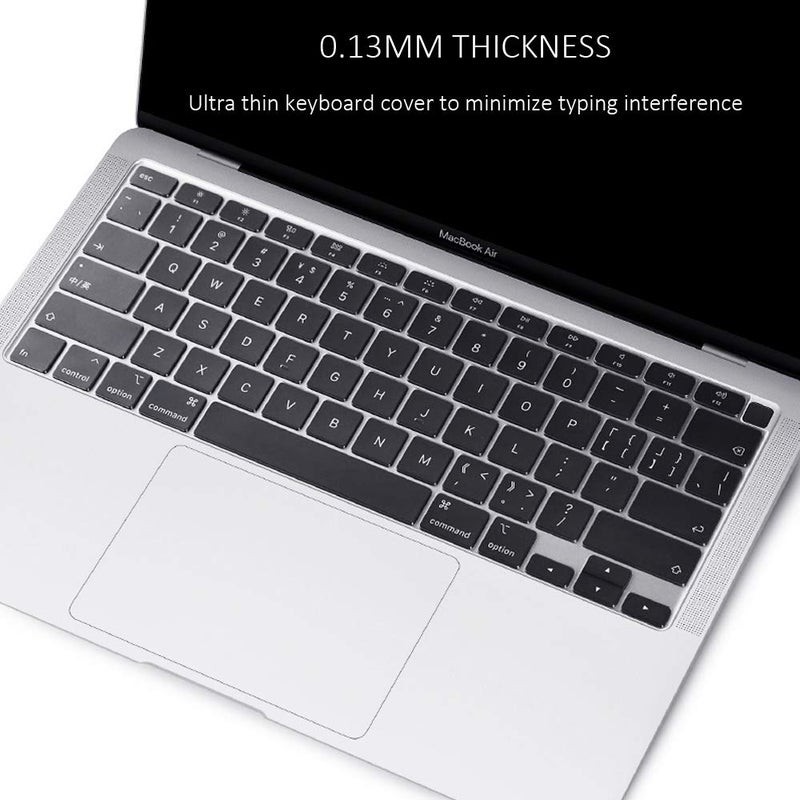 ProElife Keyboard Cover Skin for 2021 2020 MacBook Air 13 inch Apple M1 Chip A2337 / A2179 (Touch ID & U.S Enter) Keyboard Accessories Ultra Thin TPU Protector (Transparent Clear) - Image 3